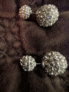 Rhinestone Pierced Earrings
